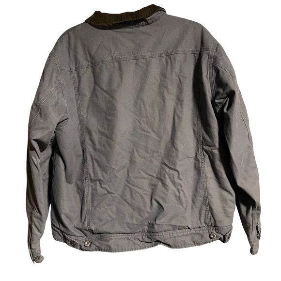 Woolrich Drifter Chore Jacket Gray Sherpa Lined Cotton Shell Men XXL Vintage 90s - Picture 2 of 11